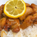 lemon chicken on rice