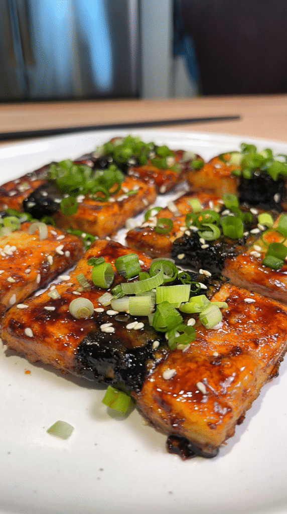crispy teriyaki tofu