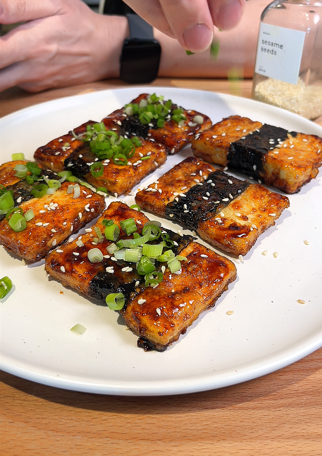 crispy teriyaki tofu