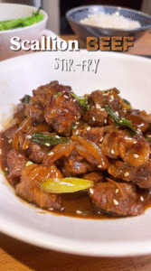 Scallion Beef Stir fry