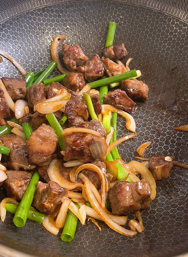 scallion beef stir fry