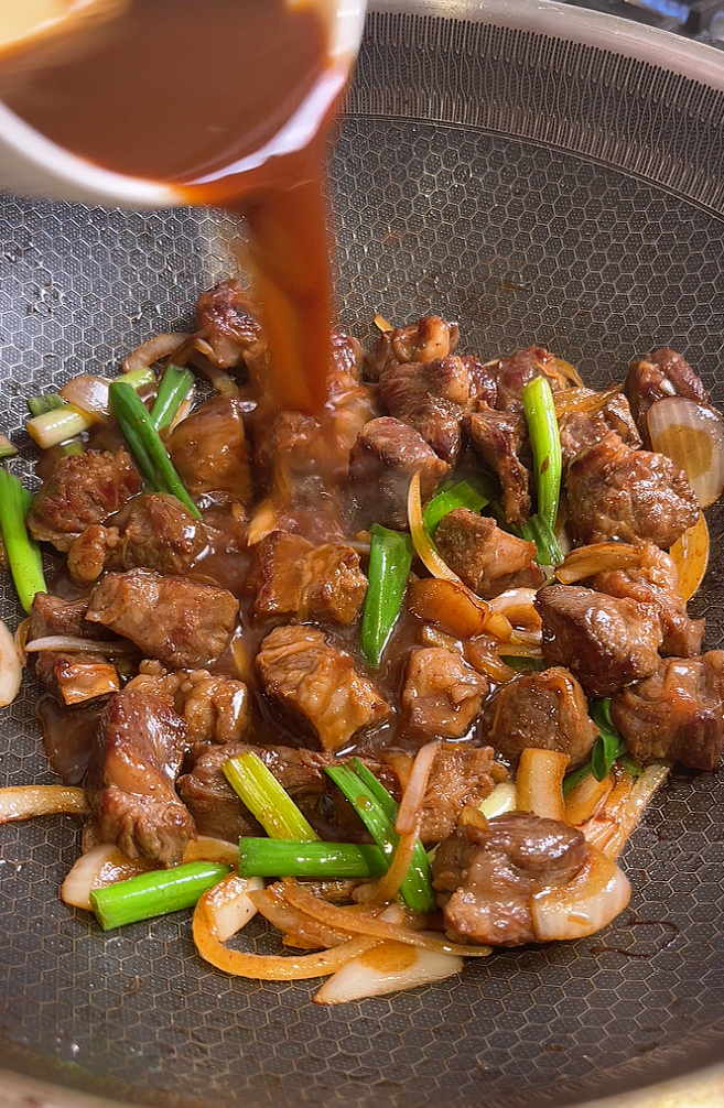 scallion beef stir fry