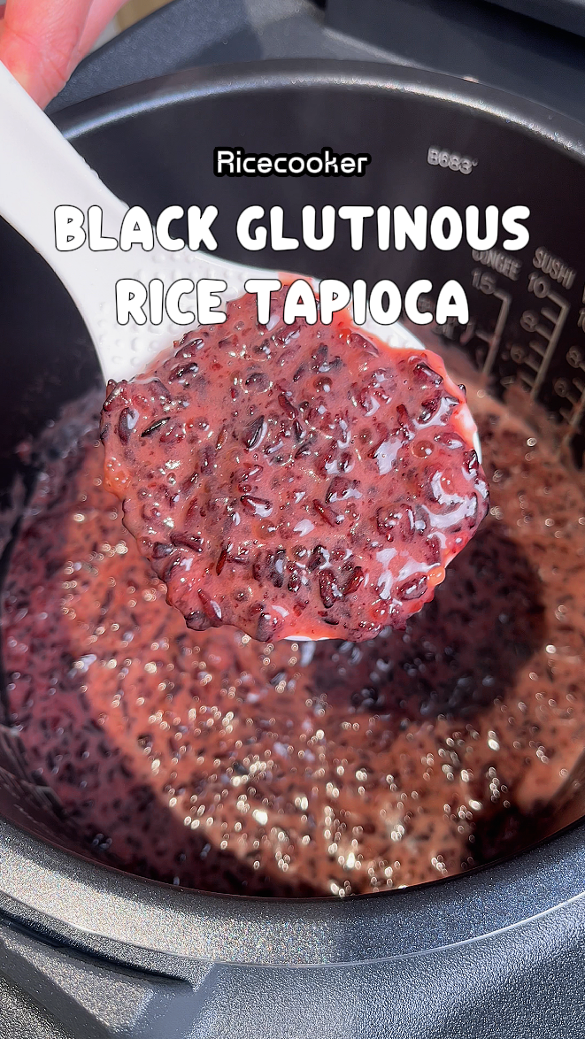 Black Glutinous Rice Dessert (Easy Rice Cooker Recipe) - Drew Eats