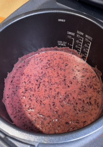 Rice Cooker BLack Glutinous Rice Dessert