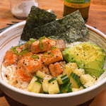 miso salmon sushi bowl