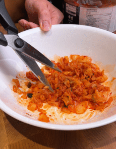 air fryer kimchi riceball