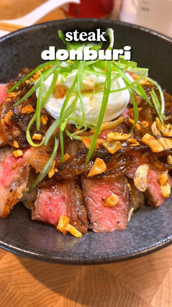 japanese beef steak rice bowl