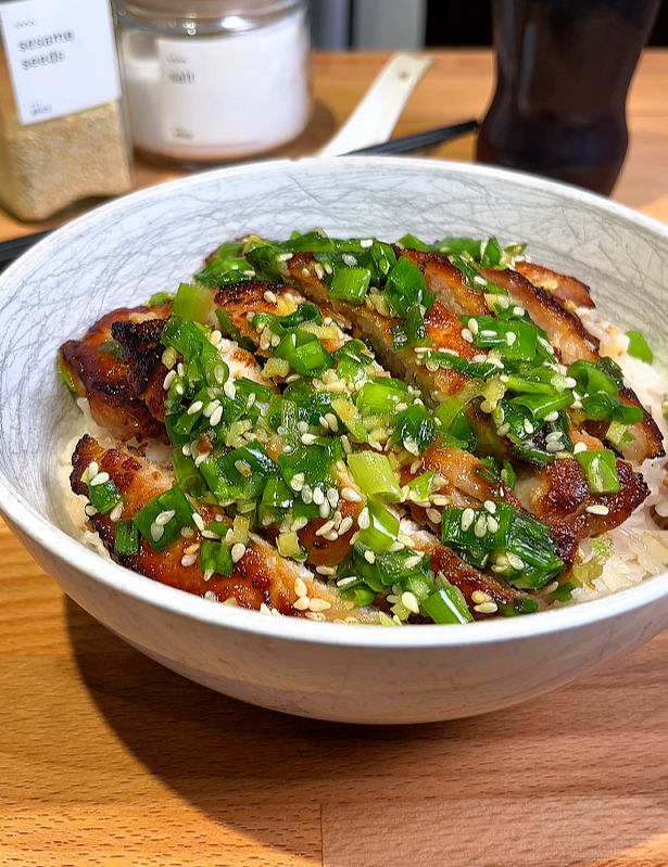 scallion oil pork chops