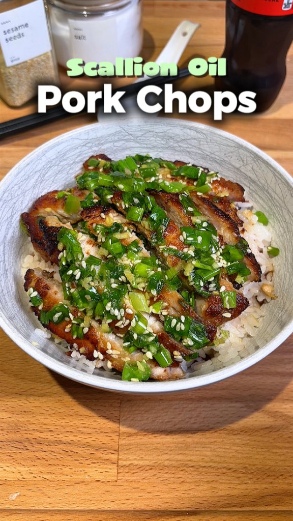 scallion oil pork chops
