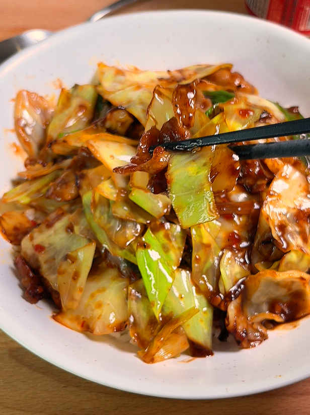 pork belly cabbage stir fry