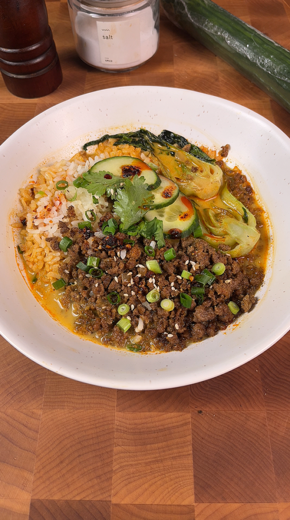 Ground Beef Coconut Curry Bowl